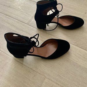 TABITHA SIMMOMS VELVET TIE PUMP